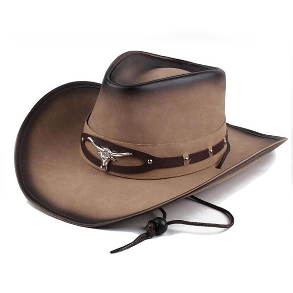new cowboy hats women men western cowboy cap for dad gentleman lady real leather sombrero hombre jazz caps t200715, Blue;gray
new cowboy hats women men western cowboy cap for dad gentleman lady real leather sombrero hombre jazz caps t200715, Blue;gray