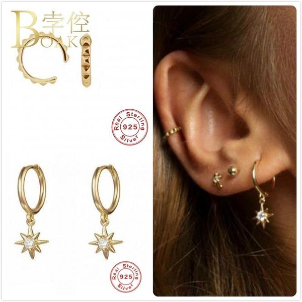 hoop & huggie 925 sterling silver earrings for women gold small girl cartilage ear bone earring zircon star pendants aretes z5, Golden;silver
hoop & huggie 925 sterling silver earrings for women gold small girl cartilage ear bone earring zircon star pendants aretes z5, Golden;silver