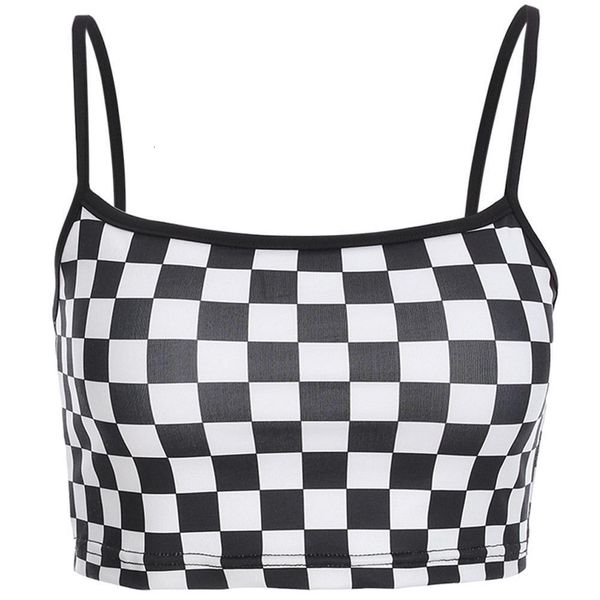 checkered cropped summer sleeveless sling tank women cotton breathable short vest fashion plaid streetwear, White
checkered cropped summer sleeveless sling tank women cotton breathable short vest fashion plaid streetwear, White