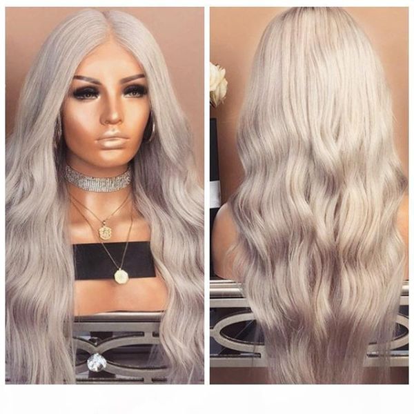 fashion gray color synthetic hair lace front wigs with bbay hair body wave long lace wig pre plucked natural hairline, Black
fashion gray color synthetic hair lace front wigs with bbay hair body wave long lace wig pre plucked natural hairline, Black
