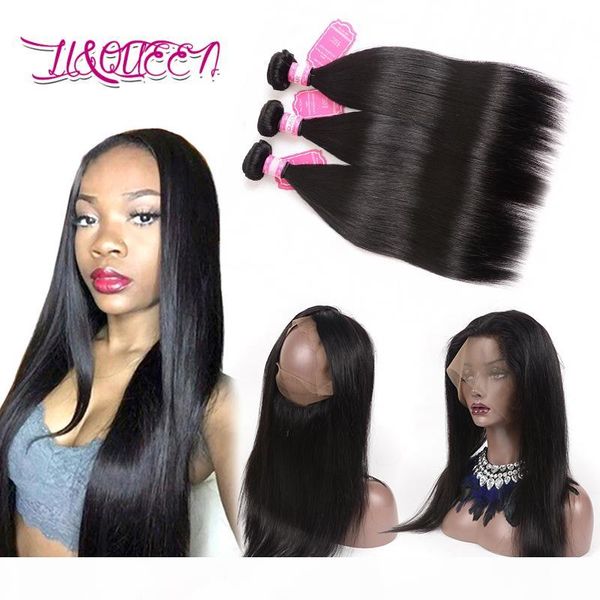 360 full lace frontal closure with 3 bundles peruvian virgin human hair weaves straight peruvian wavy remy hair extensions, Black;brown
360 full lace frontal closure with 3 bundles peruvian virgin human hair weaves straight peruvian wavy remy hair extensions, Black;brown