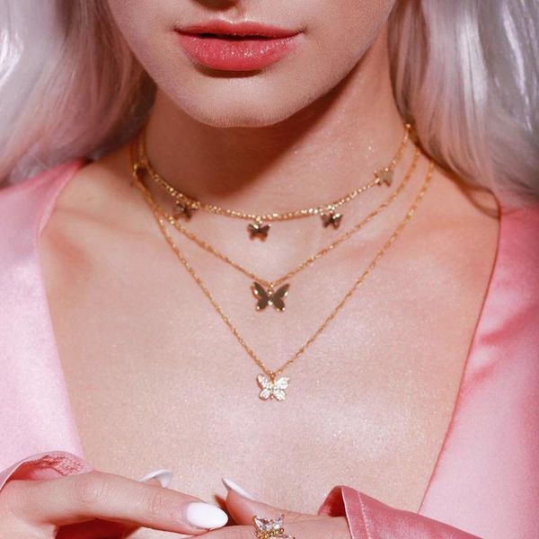 chains multilayer butterfly pendant necklace women gold color horn crescent choker necklaces jewelry, Silver
chains multilayer butterfly pendant necklace women gold color horn crescent choker necklaces jewelry, Silver