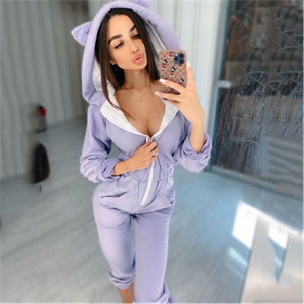 ladies hooded rompers pajamas fashion trend long sleeve zipper thicken pants jumpsuits designer female winter new casual sports home rompers, Black;white
ladies hooded rompers pajamas fashion trend long sleeve zipper thicken pants jumpsuits designer female winter new casual sports home rompers, Black;white