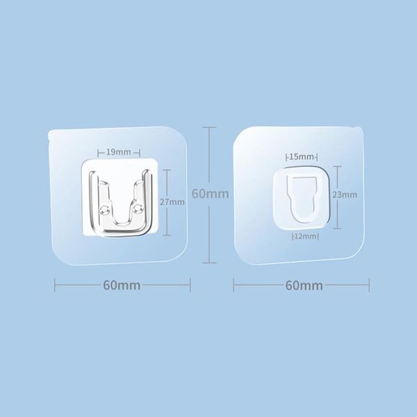 hooks & rails d 6 pairs double-sided adhesive wall storage tools mounted rack for kitchen bathroom socket holder
hooks & rails d 6 pairs double-sided adhesive wall storage tools mounted rack for kitchen bathroom socket holder
