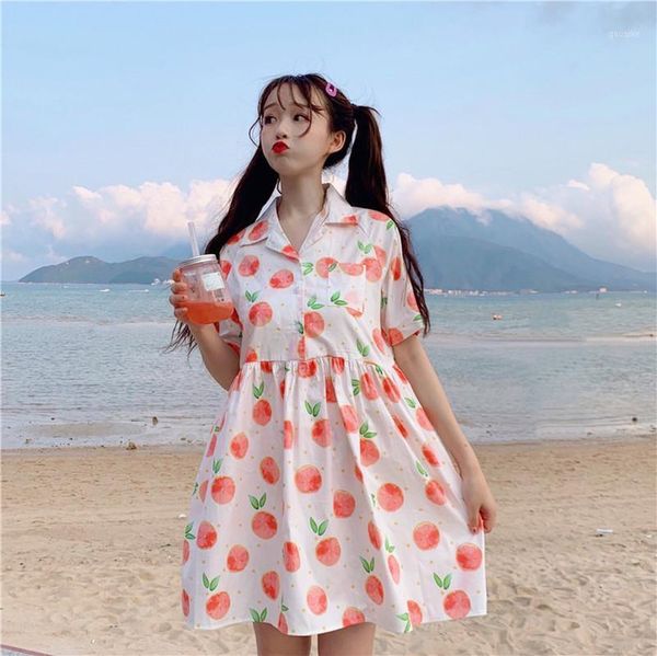 japan style fresh a-line dresses women sweet turn-down collar short sleeve grapefruit print high waist dress student loose dress1, Black;gray
japan style fresh a-line dresses women sweet turn-down collar short sleeve grapefruit print high waist dress student loose dress1, Black;gray