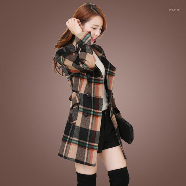 new women's plus size wool blends coat winter 2020 autumn fashion elegant mother plaid slim long tweed woolen outerwear female1, Black
new women's plus size wool blends coat winter 2020 autumn fashion elegant mother plaid slim long tweed woolen outerwear female1, Black