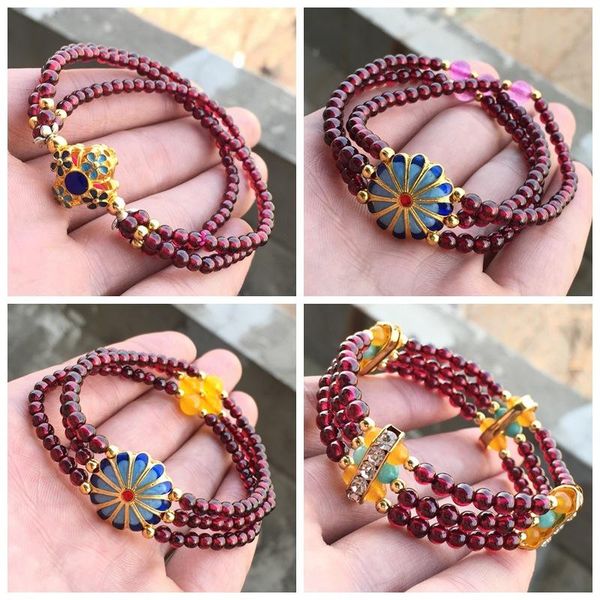 charm bracelets joursneige natural garnet bracelet hand made 4mm bead chalcedony jewelry accessories crystal for women, Golden;silver
charm bracelets joursneige natural garnet bracelet hand made 4mm bead chalcedony jewelry accessories crystal for women, Golden;silver