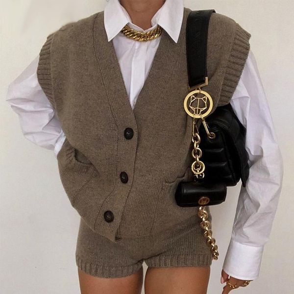 women's knits & tees v neck sleeveless vest sweater button pocket loose jumper knitted casual autumn winter 2021 women oversized cardig, White
women's knits & tees v neck sleeveless vest sweater button pocket loose jumper knitted casual autumn winter 2021 women oversized cardig, White