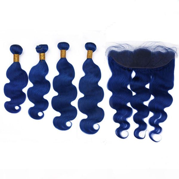 dark blue wavy indian virgin human hair 4bundles with frontal blue color body wave lace frontal closure 13x4 ear to ear with weaves, Black;brown
dark blue wavy indian virgin human hair 4bundles with frontal blue color body wave lace frontal closure 13x4 ear to ear with weaves, Black;brown