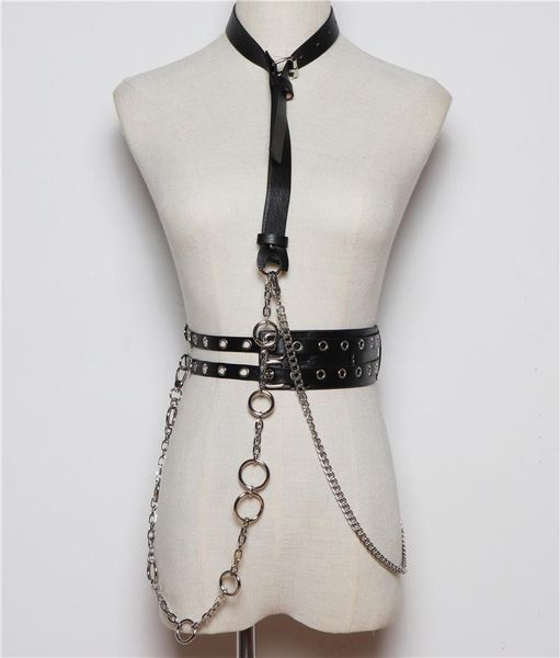 women suspender chest leather belt punk gothic wide-spread detachable chain waist belt prom dress decotation accessories, Black;brown
women suspender chest leather belt punk gothic wide-spread detachable chain waist belt prom dress decotation accessories, Black;brown