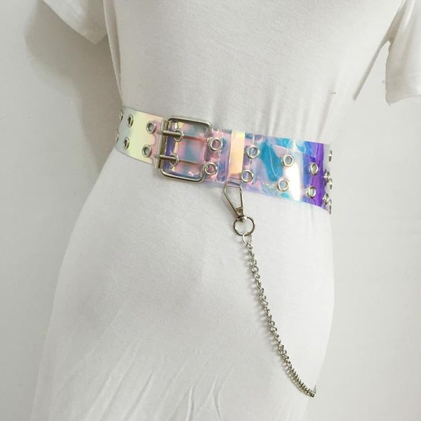 new summer 2020 fashion simple wild double pin buckle transparent pvc belts women all-match metal chain accessories, Black;brown
new summer 2020 fashion simple wild double pin buckle transparent pvc belts women all-match metal chain accessories, Black;brown