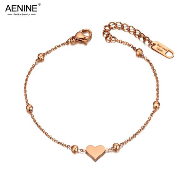 aenine stainless steel heart charm bracelets for women girls cute/romantic rose gold chain link bracelet jewelry ab20069, Black
aenine stainless steel heart charm bracelets for women girls cute/romantic rose gold chain link bracelet jewelry ab20069, Black