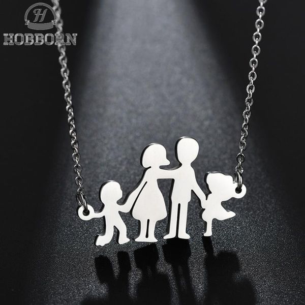 hobborn cute women children pendants necklaces 316l stainless steel boy girl dad mom statement necklace female wedding jewelry, Silver
hobborn cute women children pendants necklaces 316l stainless steel boy girl dad mom statement necklace female wedding jewelry, Silver