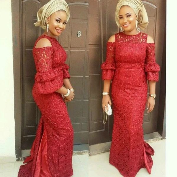 modest red mother of the bride groom dresses lace nigerian african designer lace mermaid sleeves evening formal dress gowns new, Black;red
modest red mother of the bride groom dresses lace nigerian african designer lace mermaid sleeves evening formal dress gowns new, Black;red
