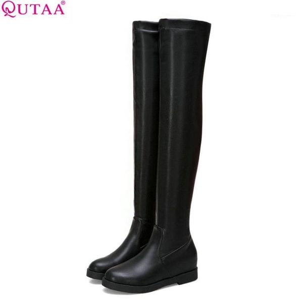 boots qutaa 2021 pu leather women over the knee high fashion shoes winter round toe casual size 34-431, Black
boots qutaa 2021 pu leather women over the knee high fashion shoes winter round toe casual size 34-431, Black