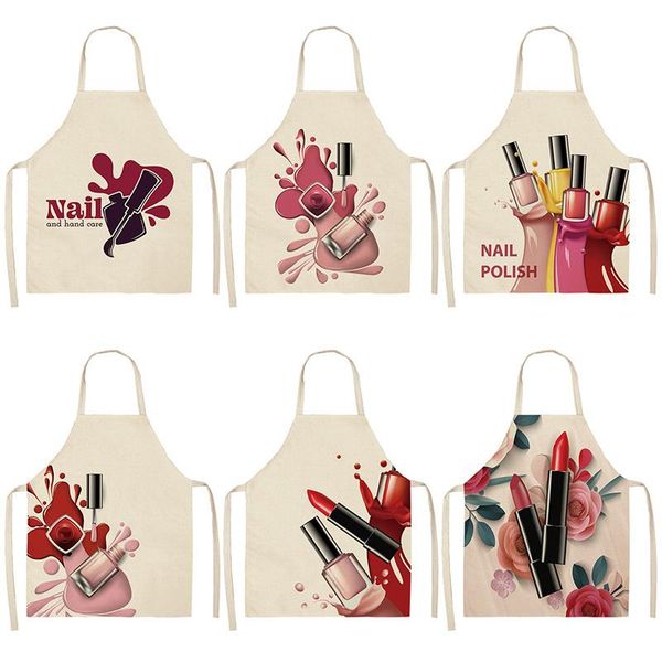 aprons nail polish lipstick kitchen for women cotton linen bibs household cleaning pinafore home cooking apron 53*65cm wql0179
aprons nail polish lipstick kitchen for women cotton linen bibs household cleaning pinafore home cooking apron 53*65cm wql0179