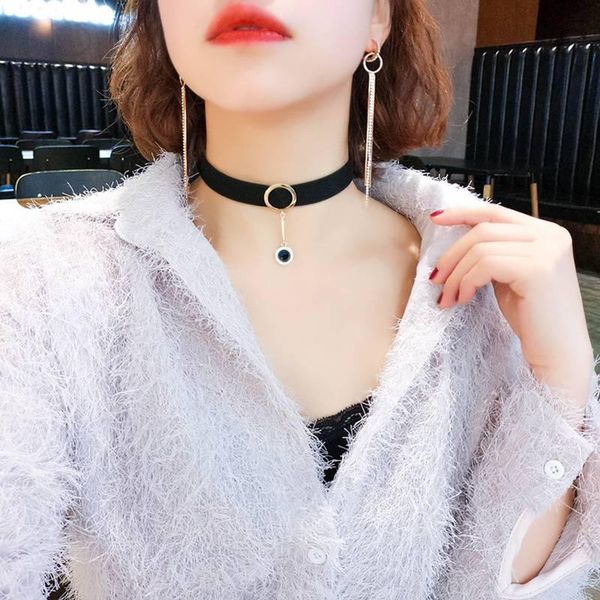 chokers 2021 trendy leather necklace black color link chain choker for women accessories fashion jewellery, Golden;silver
chokers 2021 trendy leather necklace black color link chain choker for women accessories fashion jewellery, Golden;silver