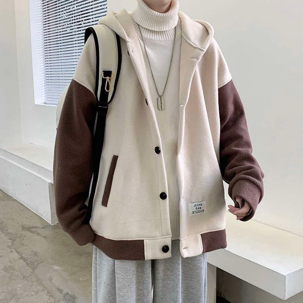 salt coat men's autumn hooded sweater cardigan fashion brand ins couple color matching winter, Black
salt coat men's autumn hooded sweater cardigan fashion brand ins couple color matching winter, Black