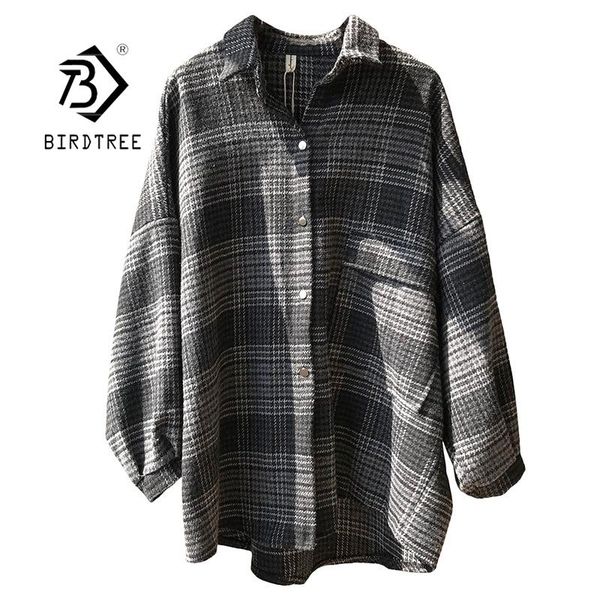 women's jackets 2021 fall woman thicken plaid pocket shirts loose turn-down collar long blouses single-breasted batwing sleeve t09611r, Black;brown
women's jackets 2021 fall woman thicken plaid pocket shirts loose turn-down collar long blouses single-breasted batwing sleeve t09611r, Black;brown