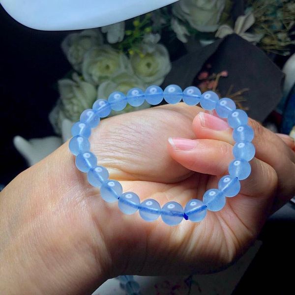 beaded, strands natural aquamarine bracelet the specification is about 7-7.8mm wearing can make people have foresight, Black
beaded, strands natural aquamarine bracelet the specification is about 7-7.8mm wearing can make people have foresight, Black