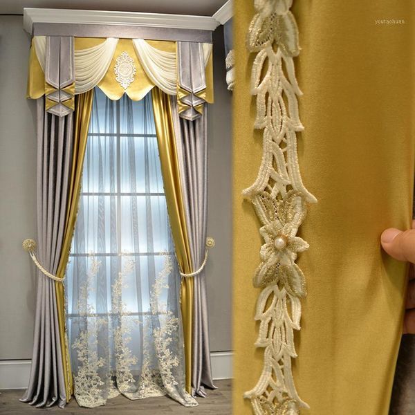 curtain & drapes custom curtains simple european luxury solid gold color super soft cashmere cloth blackout tulle valance1
curtain & drapes custom curtains simple european luxury solid gold color super soft cashmere cloth blackout tulle valance1