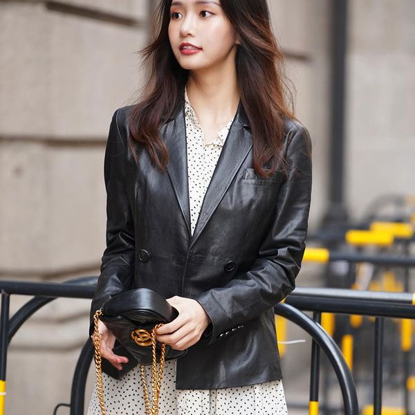 women's leather & faux vintage genuine jacket women 2021 spring autumn sheepskin coat fashion jackets chaqueta mujer py-04 yy438, Black
women's leather & faux vintage genuine jacket women 2021 spring autumn sheepskin coat fashion jackets chaqueta mujer py-04 yy438, Black
