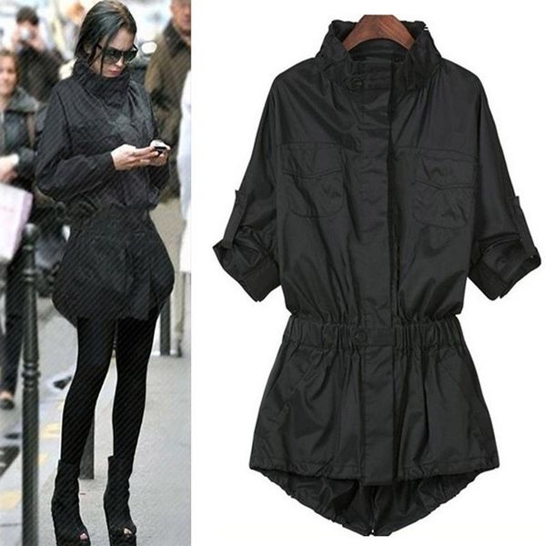 2020 spring autumn trench coat fashion women elastic waist windbreakers plus size 4xl turtleneck black streetwear outerwear, Black;brown
2020 spring autumn trench coat fashion women elastic waist windbreakers plus size 4xl turtleneck black streetwear outerwear, Black;brown