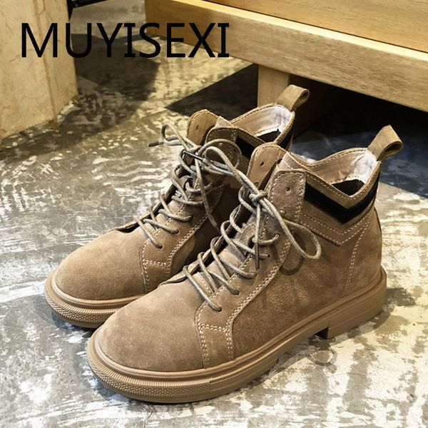 retro casual boots black european punk british school lace-up 3cm low heels flat platform real suede leather am05 muyisexi
retro casual boots black european punk british school lace-up 3cm low heels flat platform real suede leather am05 muyisexi
