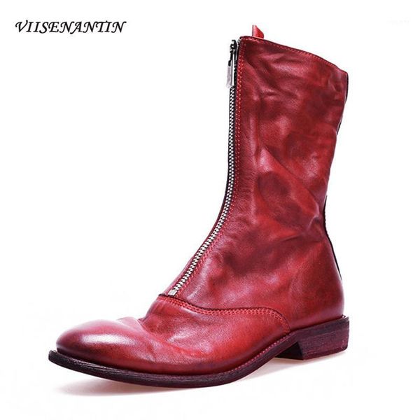 genuine leather new short boots female round head thick heel flat front zipper planted cowhide boots spring and autumn1, Black
genuine leather new short boots female round head thick heel flat front zipper planted cowhide boots spring and autumn1, Black