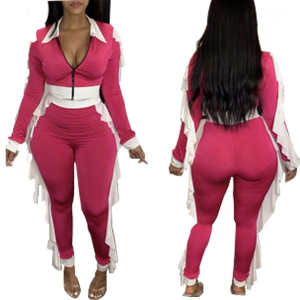 casual long sleeve 2pcs set women clothing womens two piece pants autumn winter fashionn ruffle, White
casual long sleeve 2pcs set women clothing womens two piece pants autumn winter fashionn ruffle, White