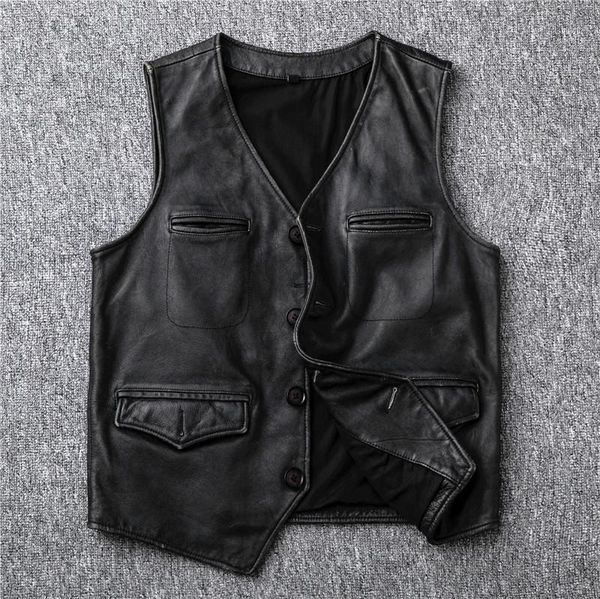 sales.fashion genuine leather vest.100% cowhide coat.slim leather jacket.vintage style short vest1, Black
sales.fashion genuine leather vest.100% cowhide coat.slim leather jacket.vintage style short vest1, Black