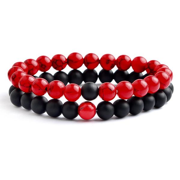2pcs/set beaded bracelet multi color natural stone lava stone beads couples bracelet for women men friends lovers jewelry gift, Black
2pcs/set beaded bracelet multi color natural stone lava stone beads couples bracelet for women men friends lovers jewelry gift, Black