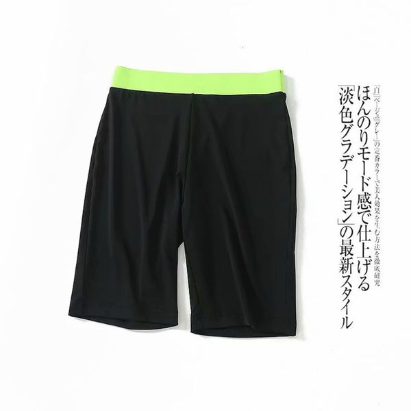 b7917-wind women's clothing summer 2019 new high waist orcent green splicing tight yoga shorts for women, Black;white
b7917-wind women's clothing summer 2019 new high waist orcent green splicing tight yoga shorts for women, Black;white
