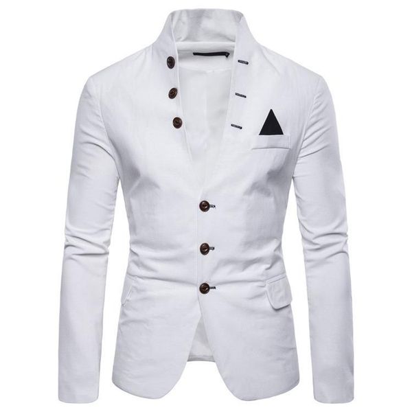 mens suits blazers solid fashion balzer for spring autumn multi-button decorative men's casual stand-up collar suit, White;black
mens suits blazers solid fashion balzer for spring autumn multi-button decorative men's casual stand-up collar suit, White;black