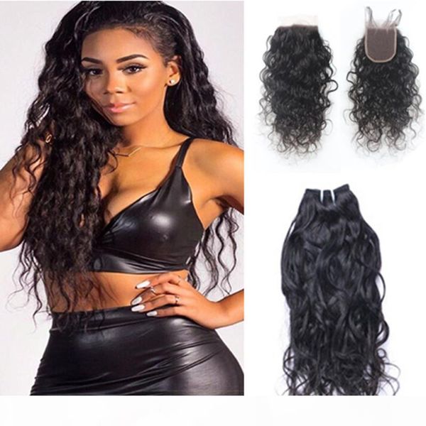 wet and wavy hair with closure natural color 1b brazilian human hair weaves water wave bundles with lace closure part closure, Black;brown
wet and wavy hair with closure natural color 1b brazilian human hair weaves water wave bundles with lace closure part closure, Black;brown
