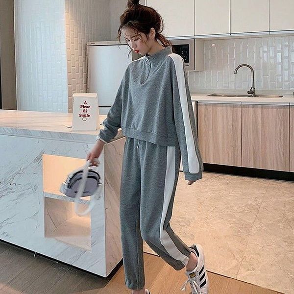 2021 new women's clothes autumn pair of garments casual female fashion western styling korean ins loose sports suit xe7y, White
2021 new women's clothes autumn pair of garments casual female fashion western styling korean ins loose sports suit xe7y, White