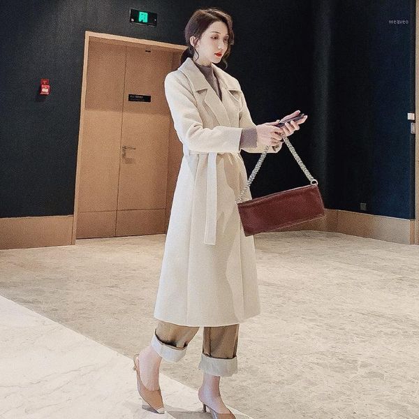 winter woman coats 2019 winter new belt pure color woolen coat fashion long section slim over the knee wool coat female1, Black
winter woman coats 2019 winter new belt pure color woolen coat fashion long section slim over the knee wool coat female1, Black