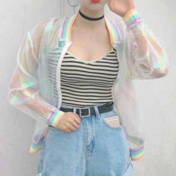 jacket rainbow bomber women clear iridescent summer hologram basic coat sunproof laser transparent new 2018, Black;brown
jacket rainbow bomber women clear iridescent summer hologram basic coat sunproof laser transparent new 2018, Black;brown