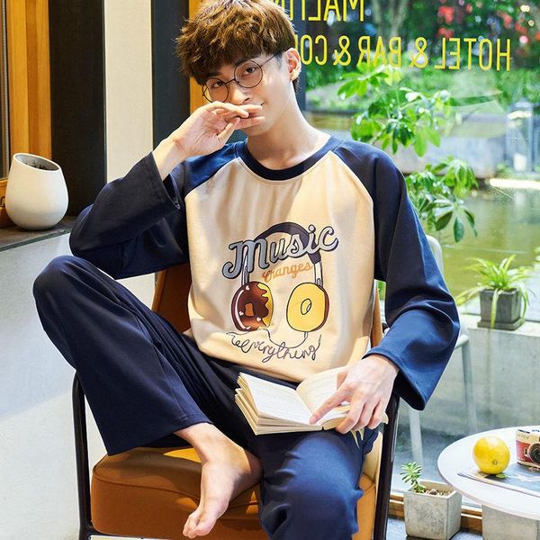 men's sleepwear autumn winter pajamas loose simple and soft plus size korean long sleeves solid color cotton two-piece suits, Black;brown
men's sleepwear autumn winter pajamas loose simple and soft plus size korean long sleeves solid color cotton two-piece suits, Black;brown