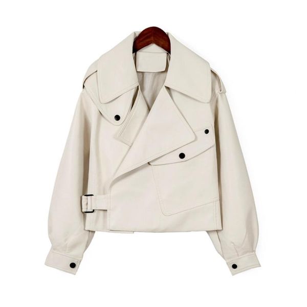 women's leather & faux women jacket soft loose vintage biker coat short pockets motor pu black autumn street white
women's leather & faux women jacket soft loose vintage biker coat short pockets motor pu black autumn street white