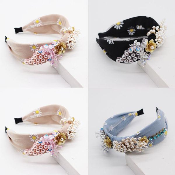 hair accessories women sweet daisy headband imitation pearl beaded floral hoop sequins tassels twist knot wedding prom headdress
hair accessories women sweet daisy headband imitation pearl beaded floral hoop sequins tassels twist knot wedding prom headdress