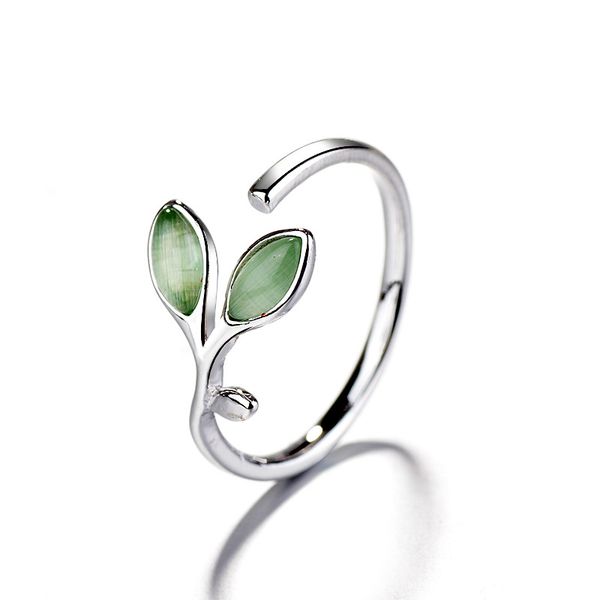 simple green leaf ring female open fresh and fashionable cat eye tender ring student sister creative bracelet, Golden;silver
simple green leaf ring female open fresh and fashionable cat eye tender ring student sister creative bracelet, Golden;silver