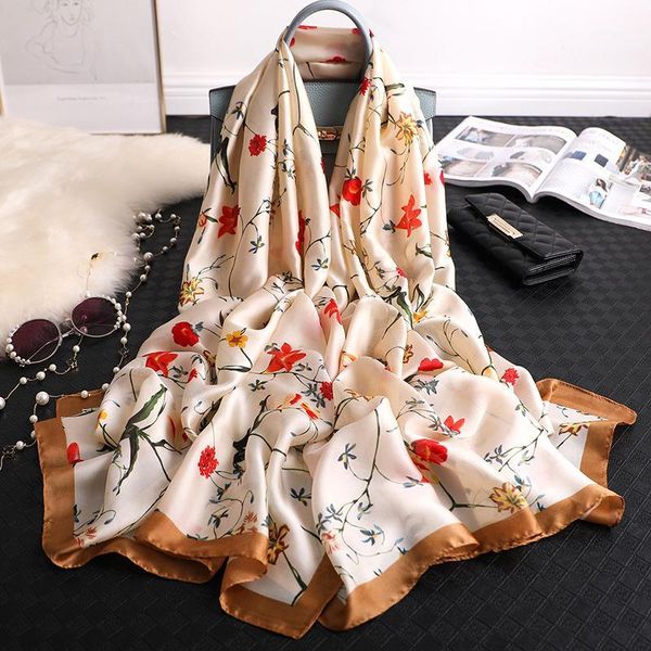 2020 floral print silk scarf for women summer sunscreen beach stoles lady shawl wrap female bandana foulard femme1, Blue;gray
2020 floral print silk scarf for women summer sunscreen beach stoles lady shawl wrap female bandana foulard femme1, Blue;gray