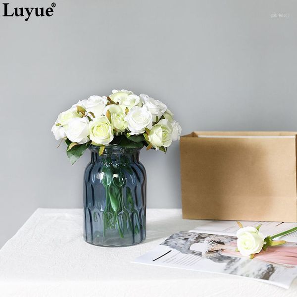 luyue 12 heads flowers wedding bouquet bride flower fake silk artificial flower rose wreath garland home decor1
luyue 12 heads flowers wedding bouquet bride flower fake silk artificial flower rose wreath garland home decor1