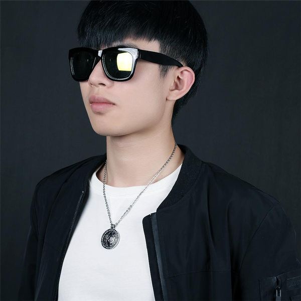xqni magnificent style fashion big circle pentagram star pendant necklace for men stainless steel trendy men's necklace gift wmtvps, Silver
xqni magnificent style fashion big circle pentagram star pendant necklace for men stainless steel trendy men's necklace gift wmtvps, Silver