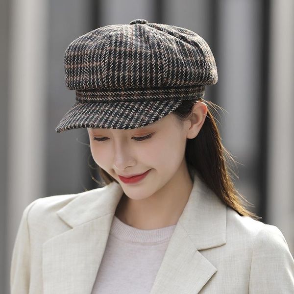 stingy brim hats women baseball cap for winter female cotton plaid vintage fashion octagonal casual boina spring 2021 brand women's cap, Blue;gray
stingy brim hats women baseball cap for winter female cotton plaid vintage fashion octagonal casual boina spring 2021 brand women's cap, Blue;gray