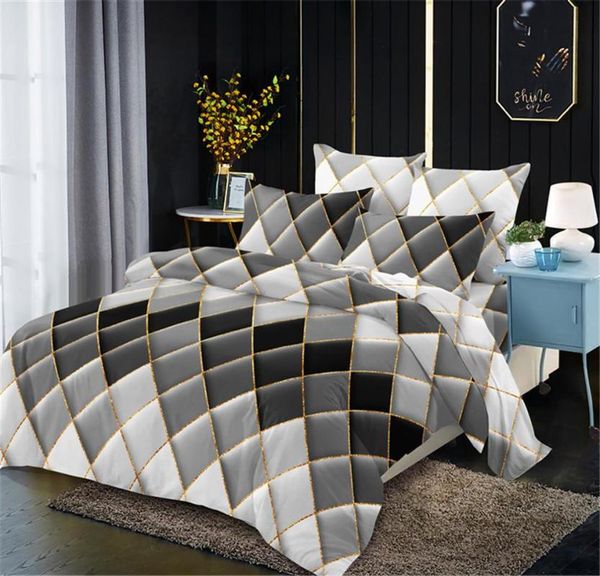 bedding sets geometric duvet cover comforter king bed linens (no sheet