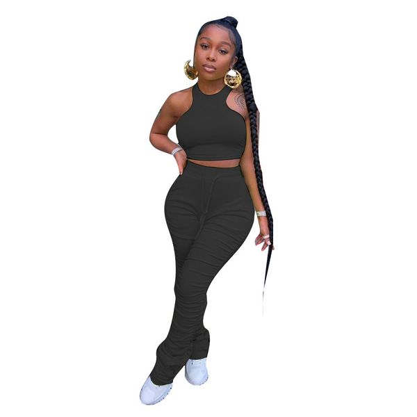 two piece set women stacked pants leggings sleeveless backless crop womens outfits tracksuit jogging femme 2020 new c0122, Gray
two piece set women stacked pants leggings sleeveless backless crop womens outfits tracksuit jogging femme 2020 new c0122, Gray