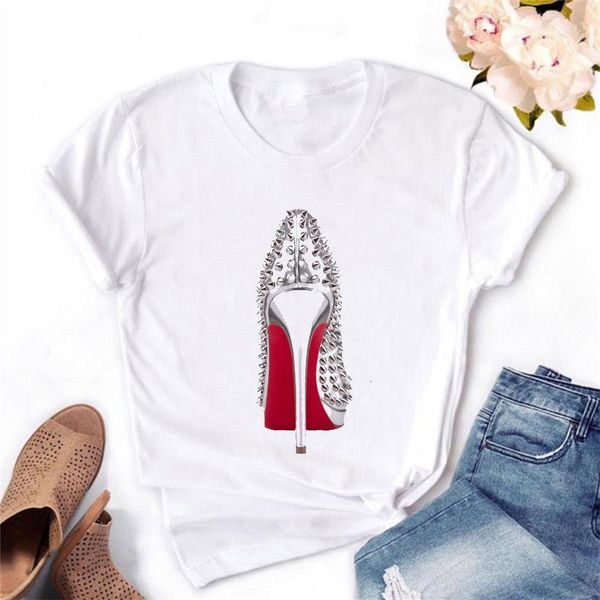 new fashion high heels printed women t shirt tees summer t-shirt harajuku personality thin section female tshirts, White
new fashion high heels printed women t shirt tees summer t-shirt harajuku personality thin section female tshirts, White