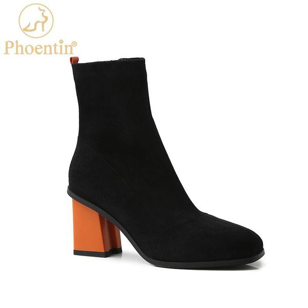 Phoentin plus size 43 shoes Women's Winter Ankle Boots Elegant square Toe side Zip short booties Female High Heels FT1308, Black
Phoentin plus size 43 shoes Women's Winter Ankle Boots Elegant square Toe side Zip short booties Female High Heels FT1308, Black